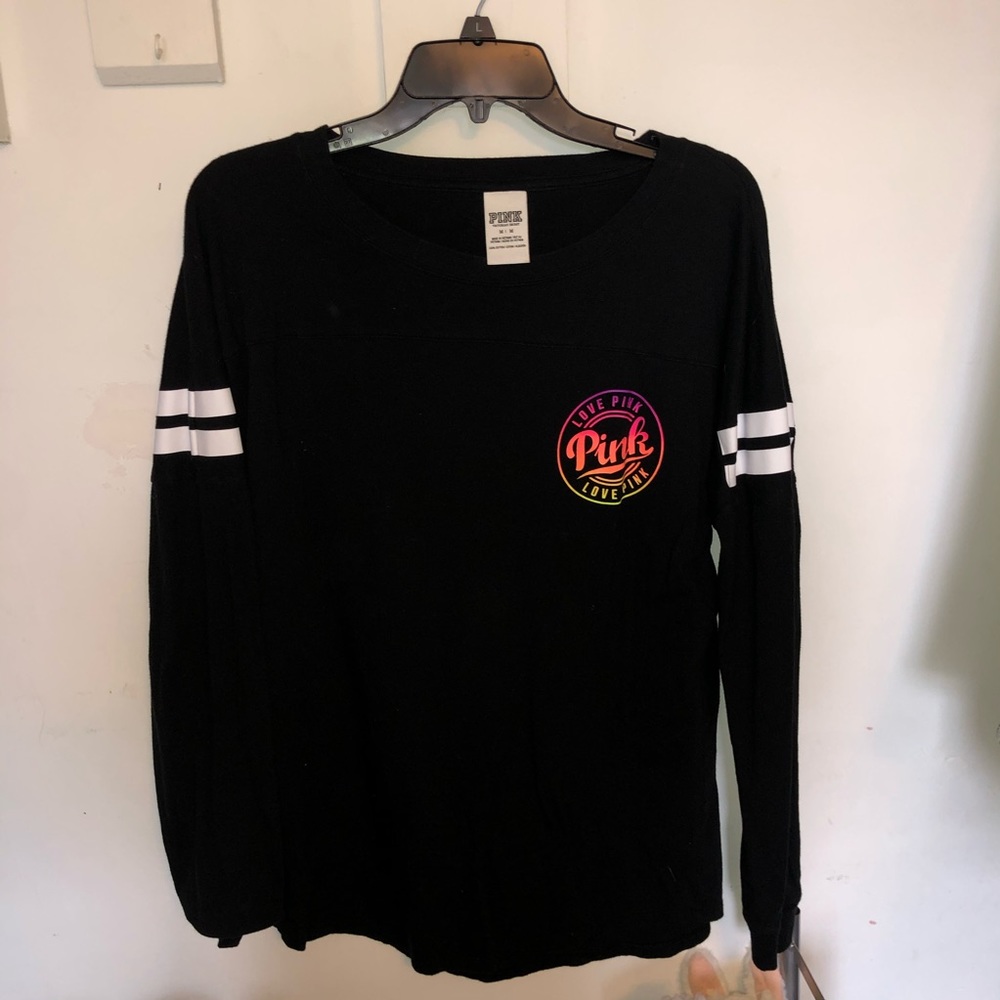 Open Back PINK Black Long Sleeve